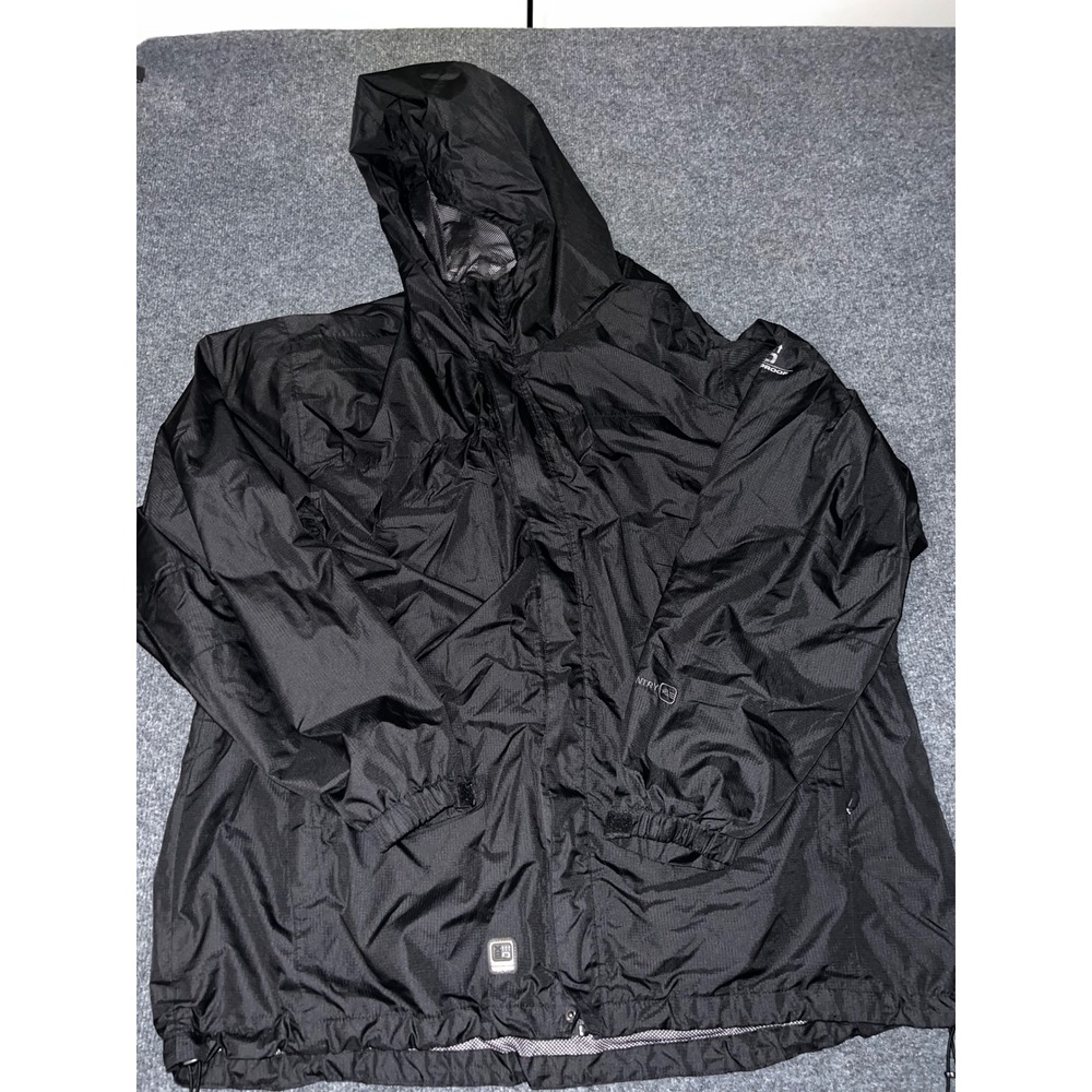 Free Country Mens 3XL Black X20 Waterproof Series Hooded Rain Jacket Windbreaker